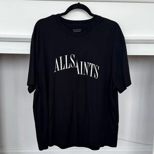 All Saints - Dropout Mic Black Graphic Tee